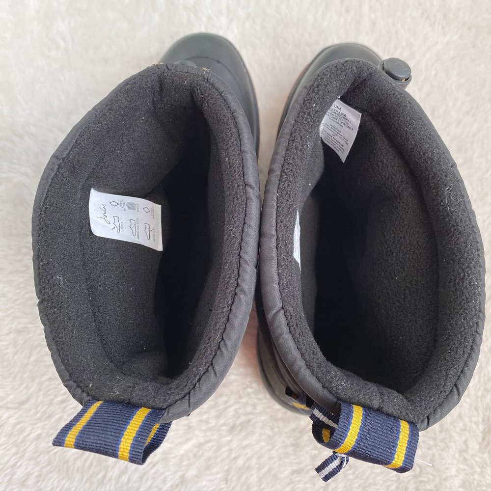 Joules Coniston Women's Rain/Winter Waterproof Boots, Black, Size 8 - Picture 8 of 11